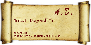 Antal Dagomér névjegykártya